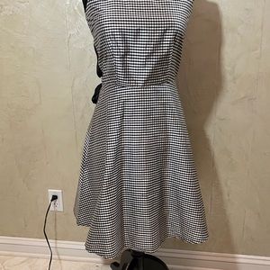 Karen Warren Silk Black/White Checkered Dress